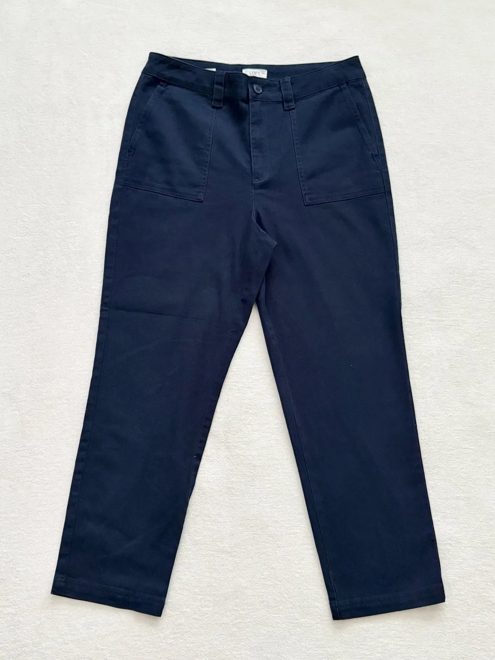LOFT Outlet High Rise Tapered Leg Pants Navy Blue Size 10